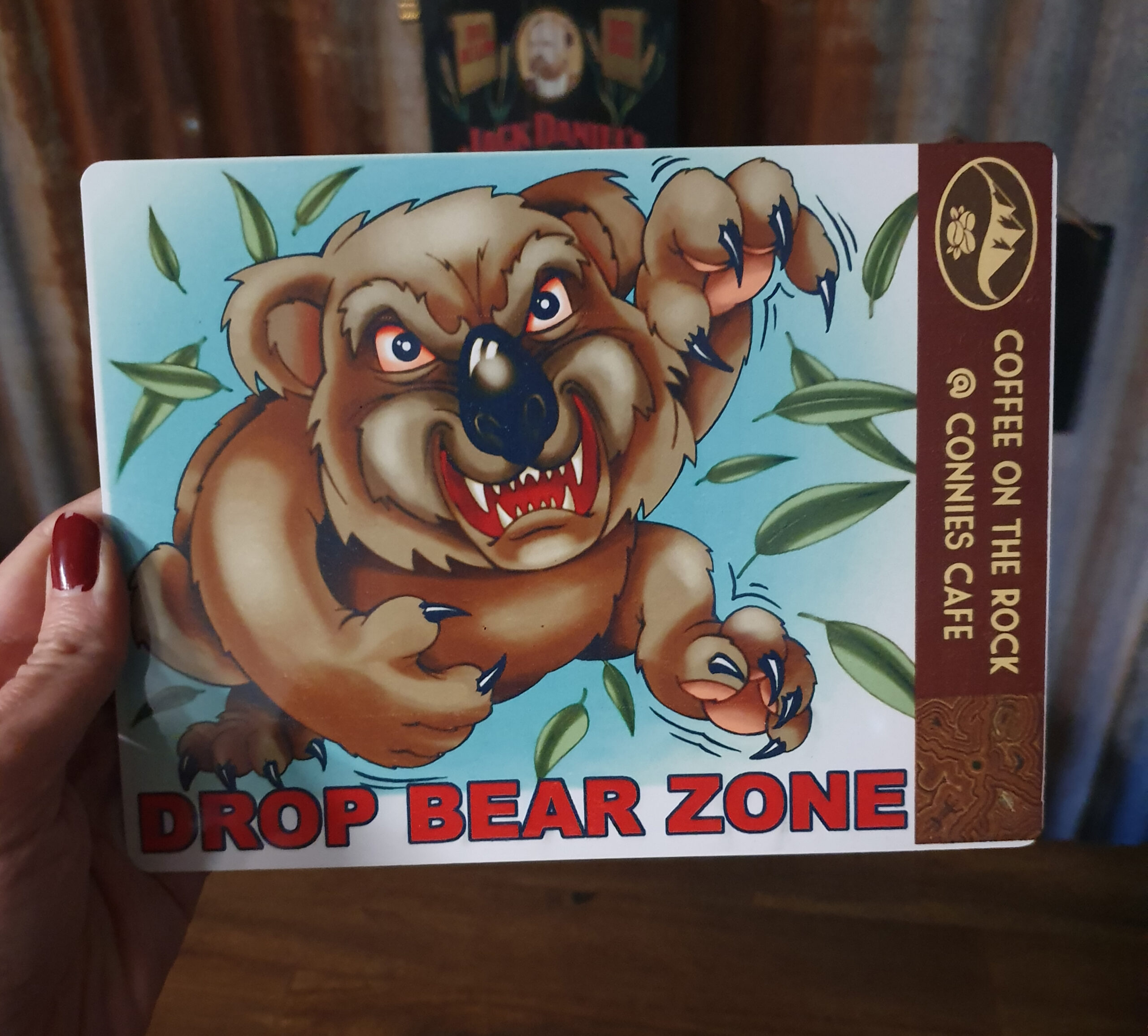 Hanging Rock Drop Bear Aluminium Sign - Image 2