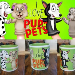 'I Love Pup-Pets' Ceramic Mug